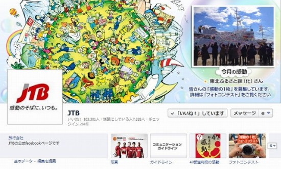  facebook 活用 事例 プロモーション　JTB　カバー