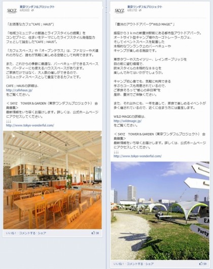 Facebook 活用 事例 プロモーション　東京ワンダフルプロジェクト