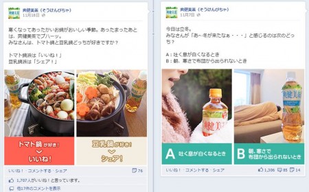 Facebook 活用 事例 プロモーション　爽健美茶（そうけんびちゃ）/日本コカ・コーラ株式会社