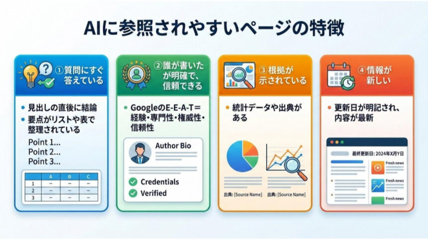 AIに参照されやすいページの特徴